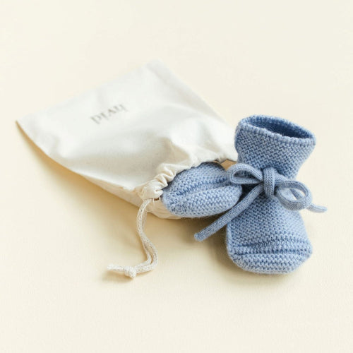 hvid booties licht blauw
