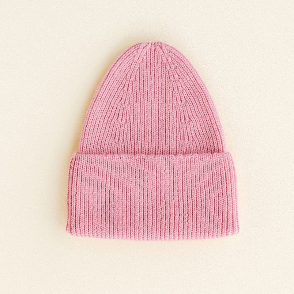 voorzijde Beanie cotton candy hvid