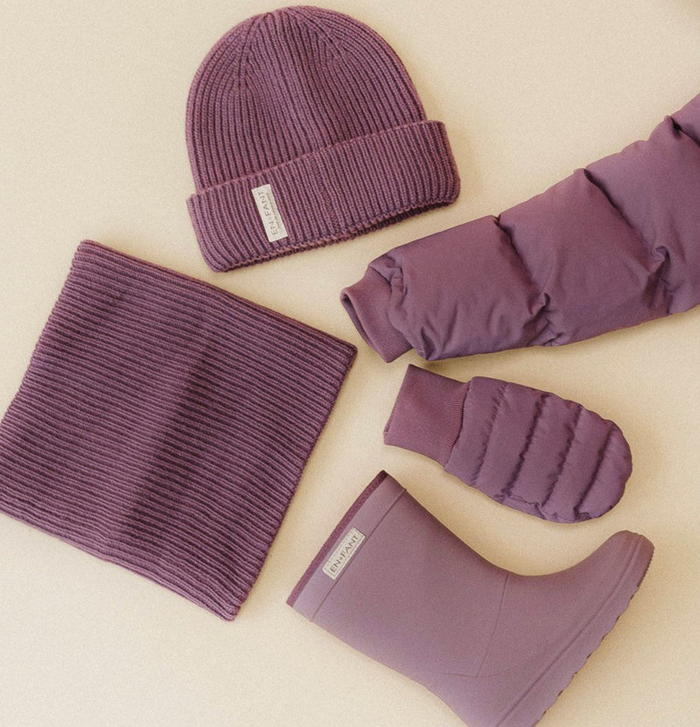 Beanie wol bellflower enfant