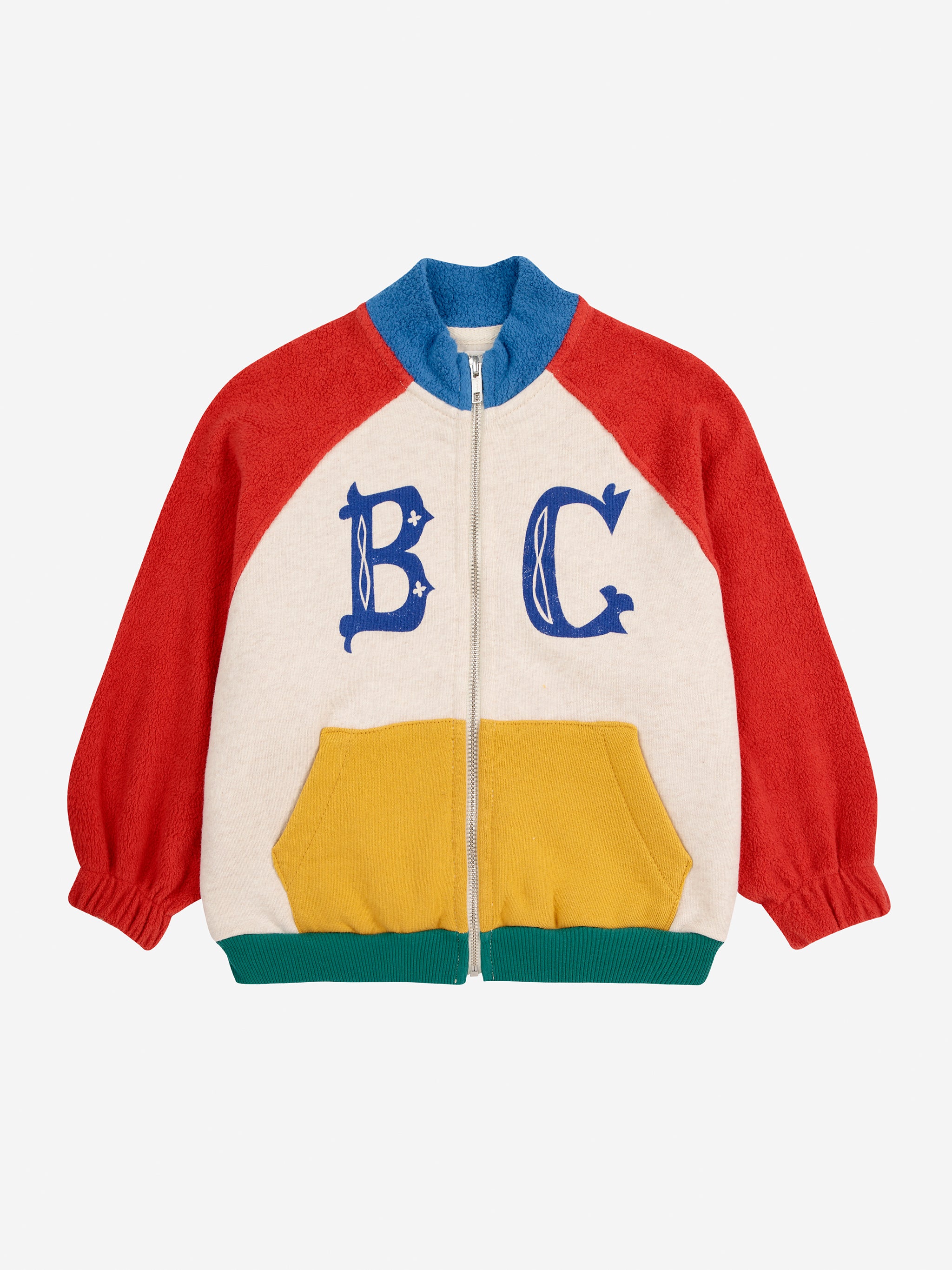 Bobo Choses B.C vintage color block zipped sweatshirt