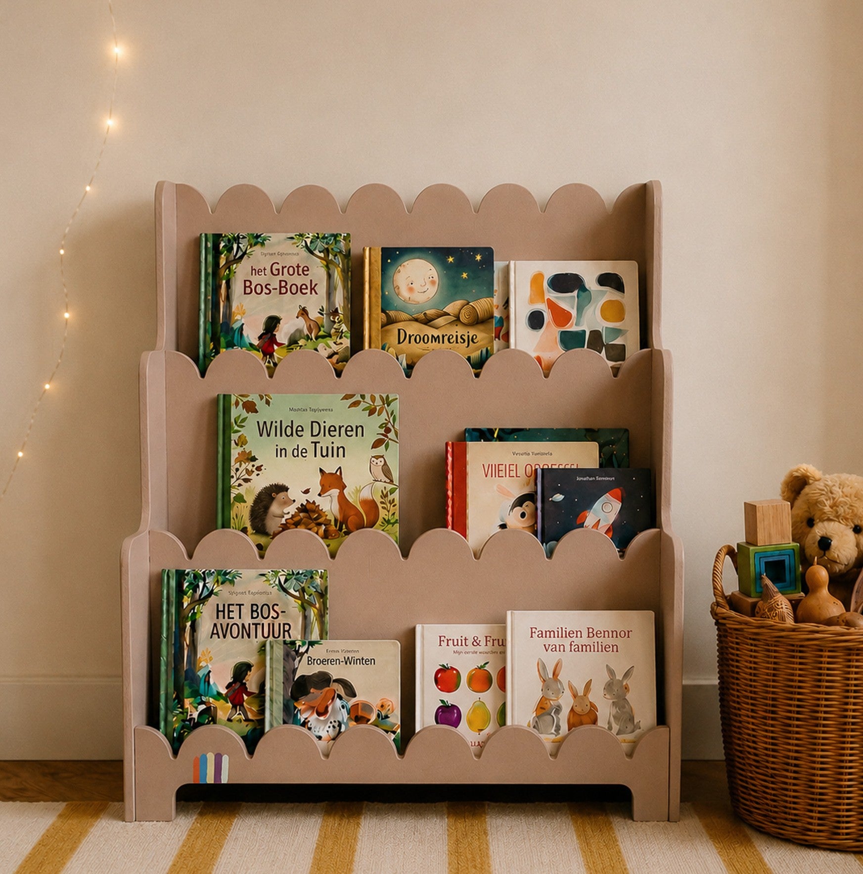 Boekenrek vintage sesame