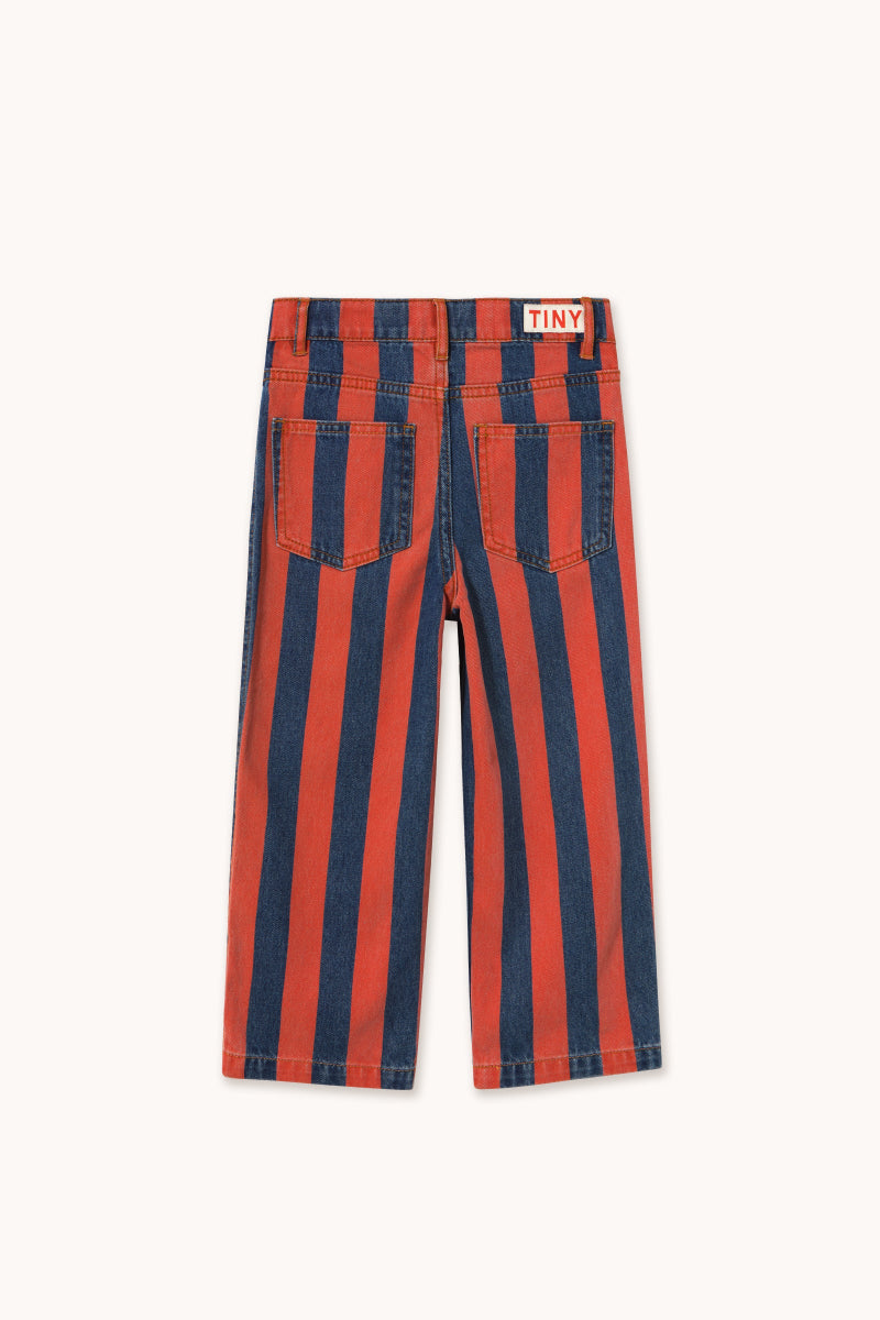 Broek strepen denim