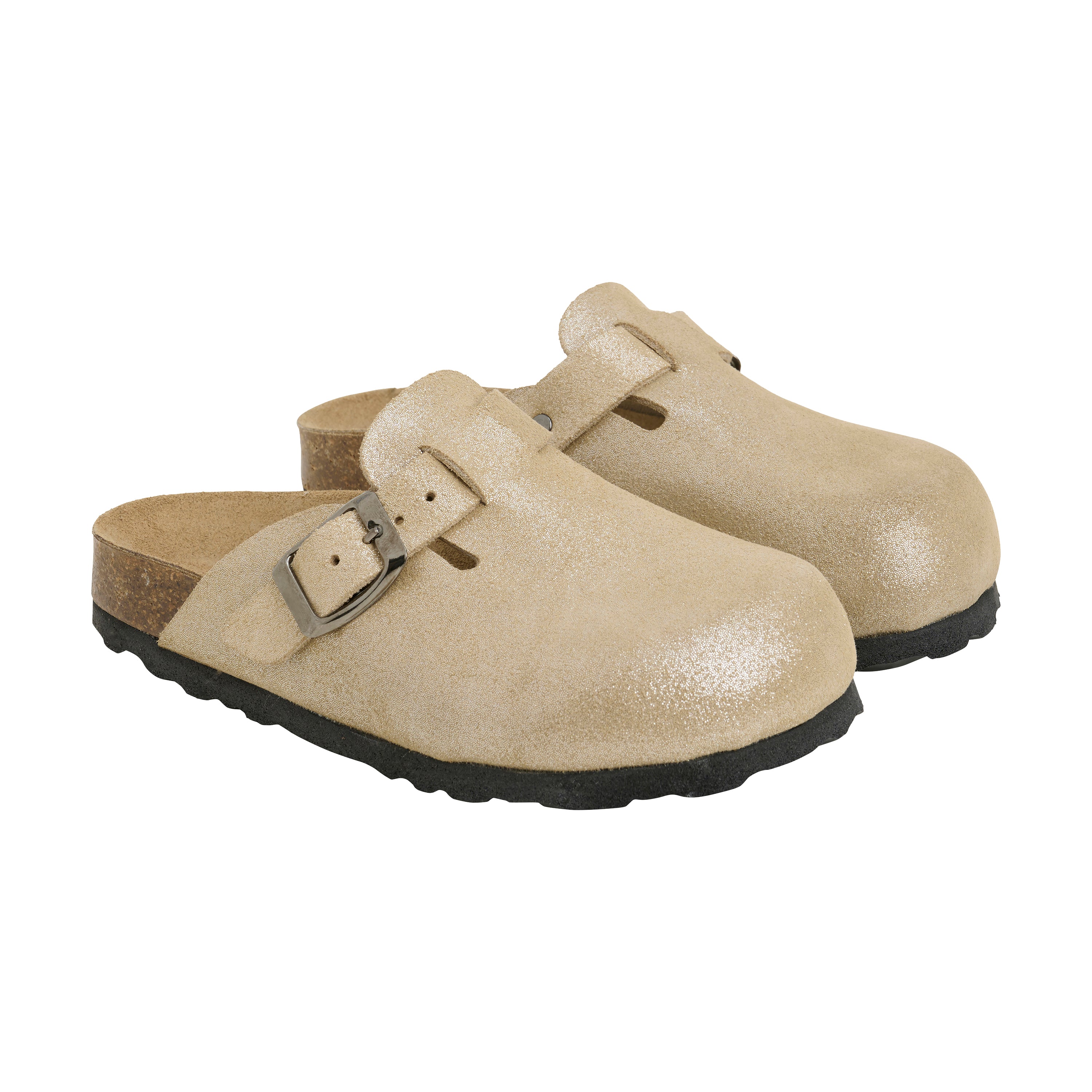 ENFANT Clogs nubuck leather champagne beige