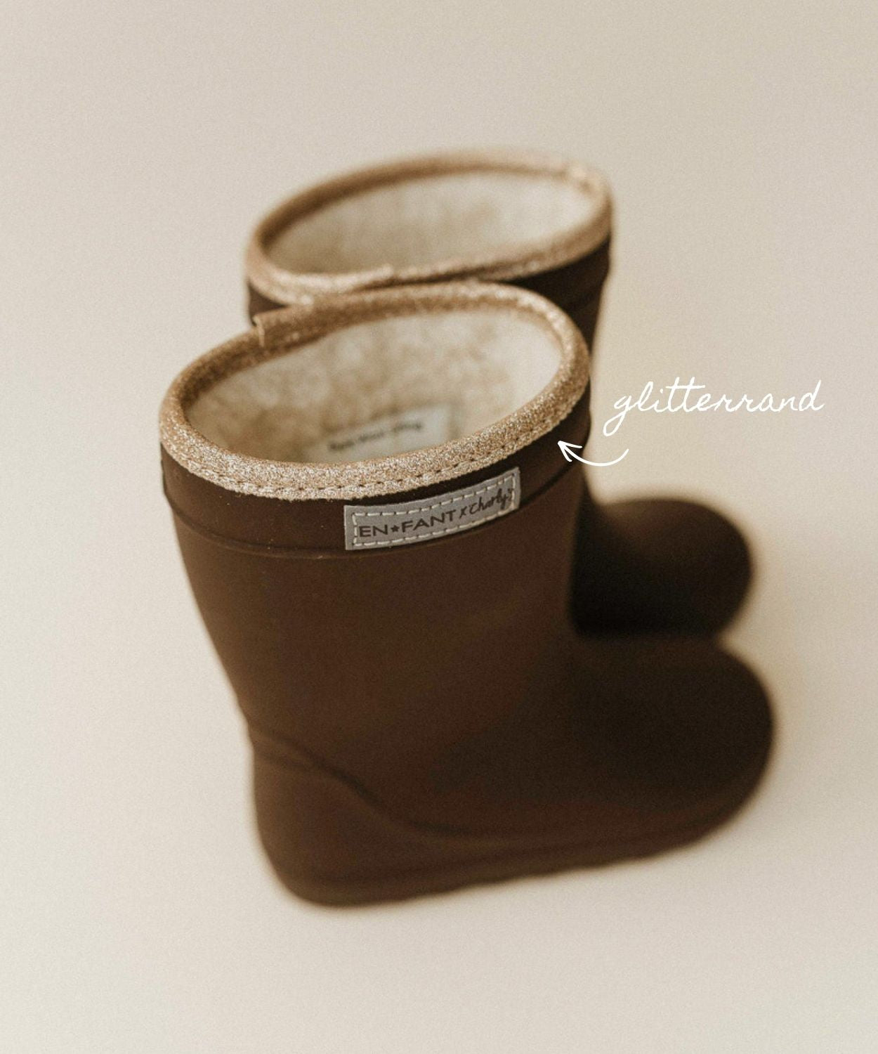 Thermoboots glitter limited edition coffee bean enfant