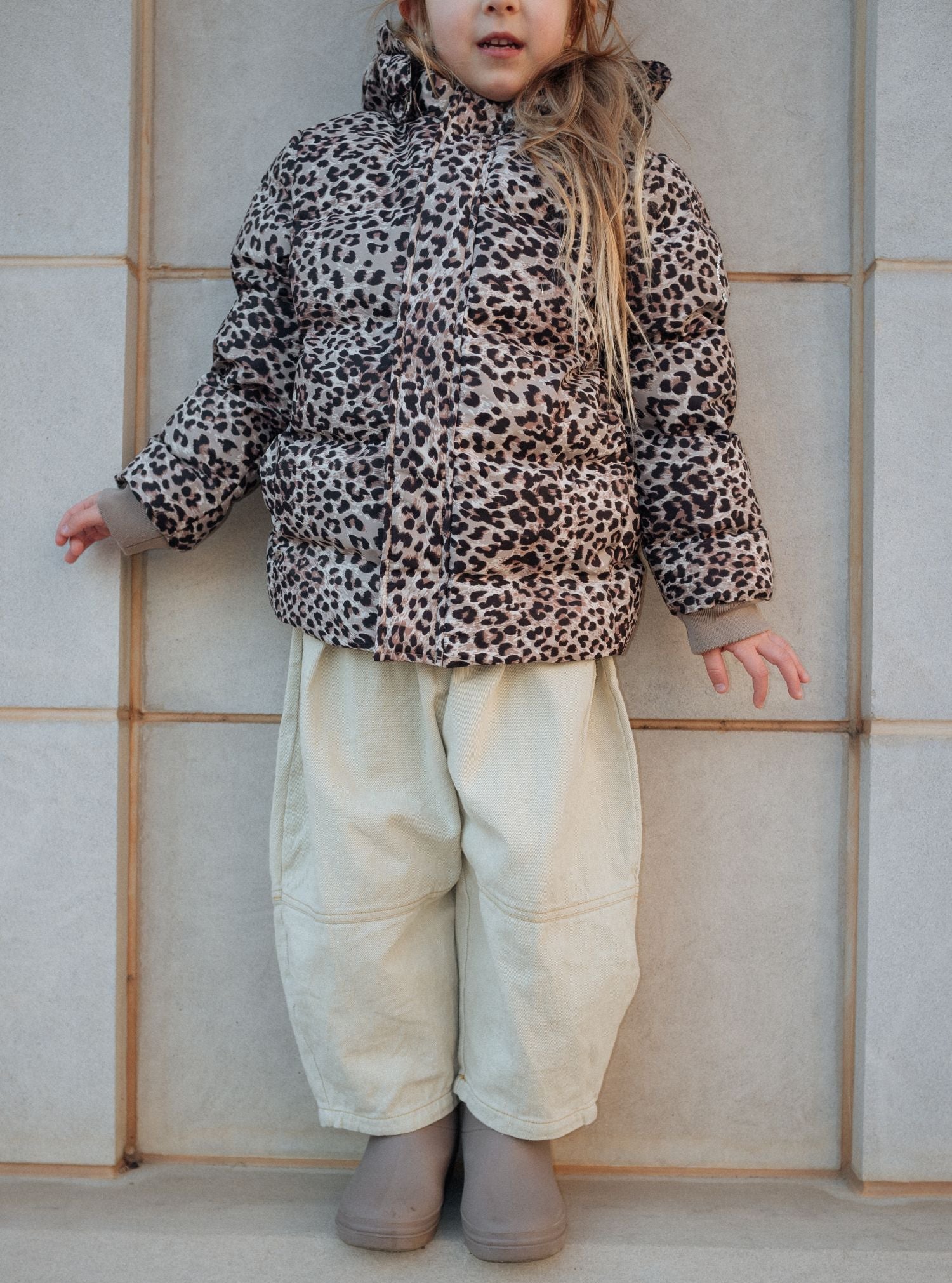 Winterjas pine bark leopard enfant