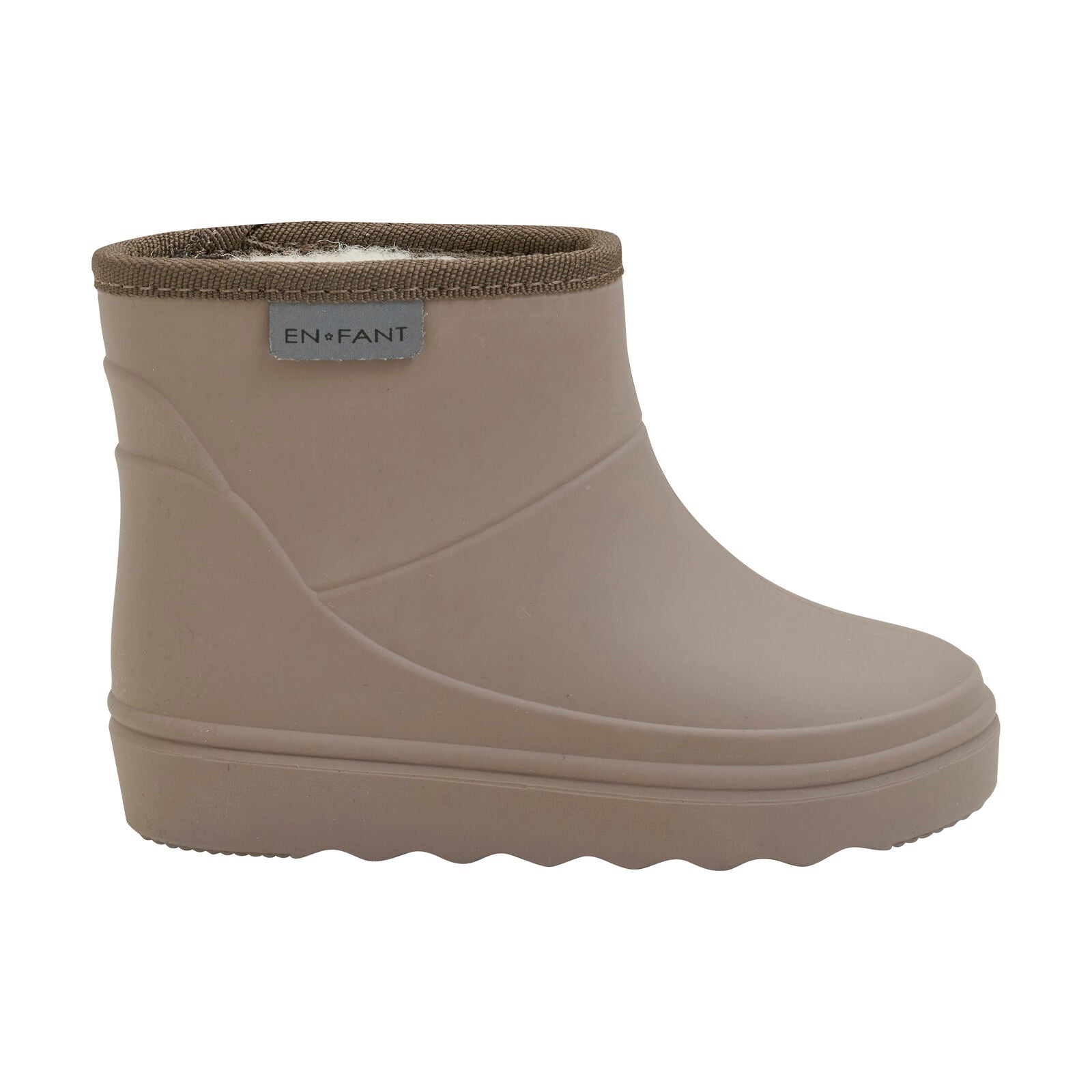 Thermoboots pine bark short Enfant voorzijde enkele boot.