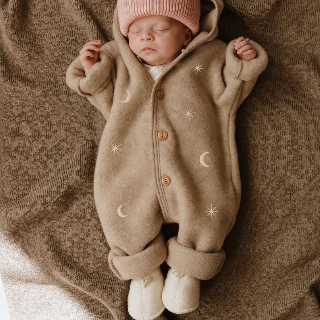 Overall wolfleece sand limited edition maantjes