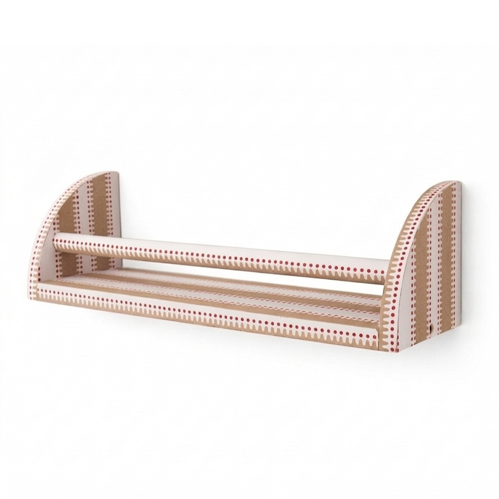 Wandplank patroon okergeel