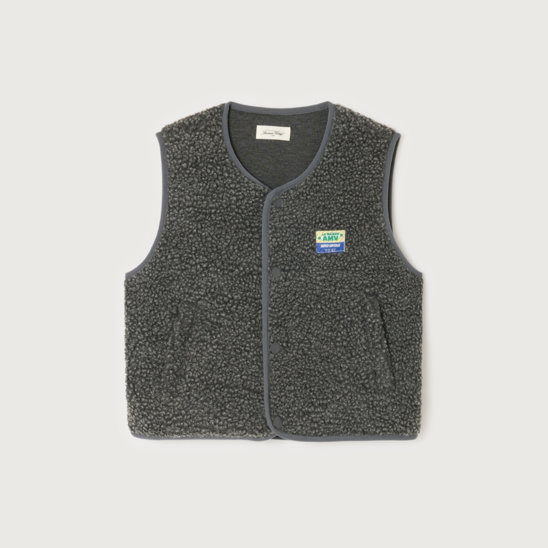Gilet charcoal melange american vintage