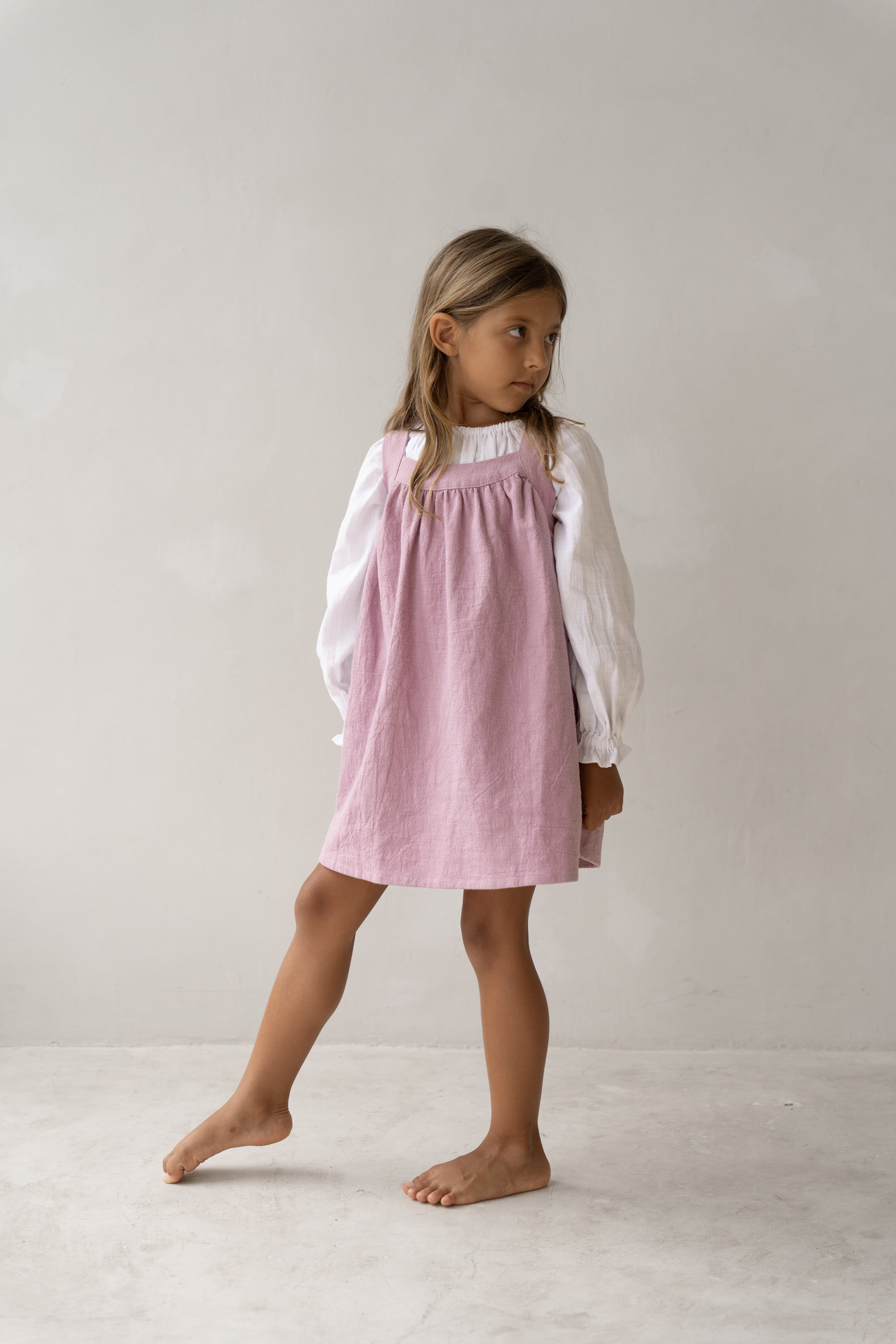 Illuka pinafore mauve