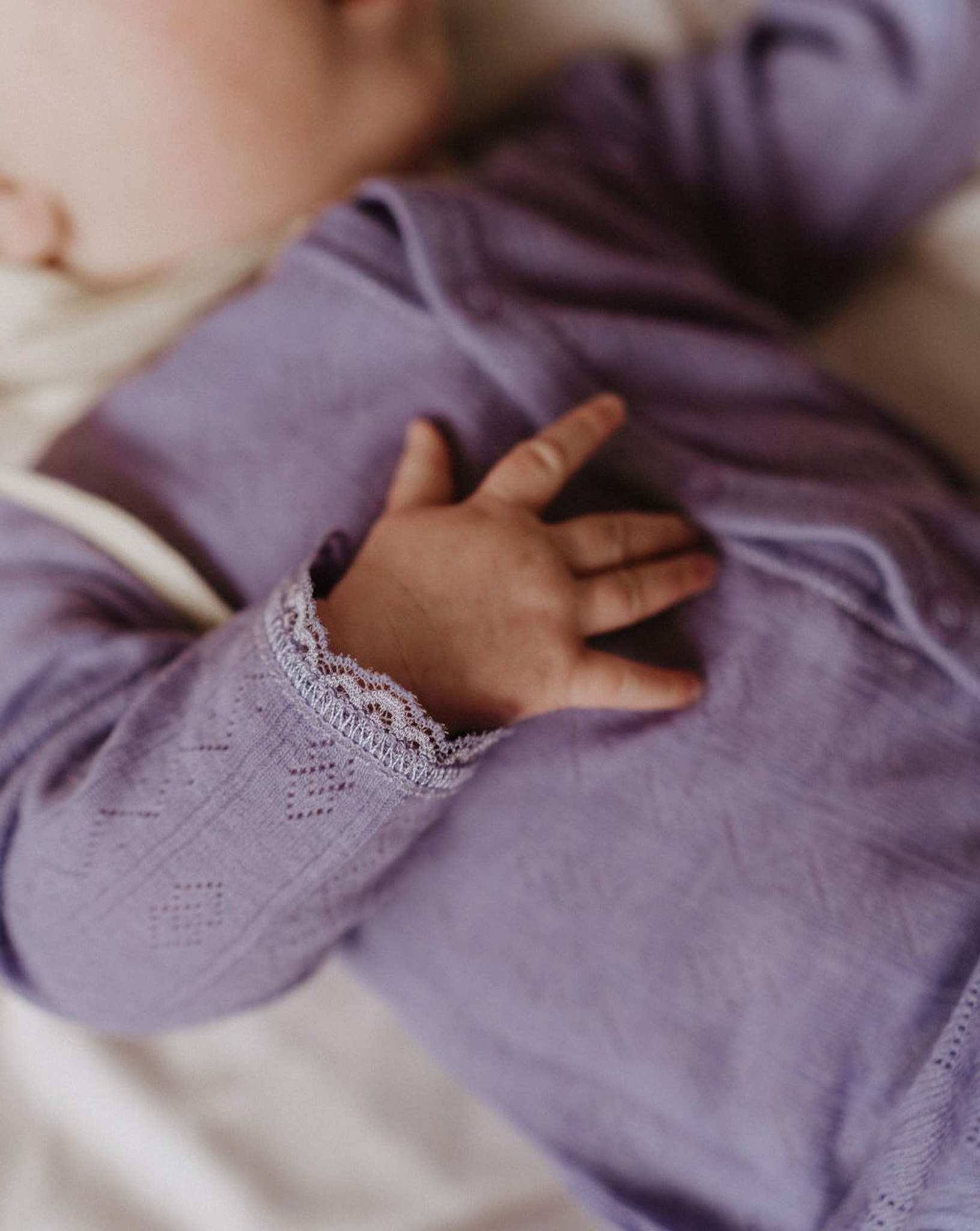 Jumpsuit paars pointelle