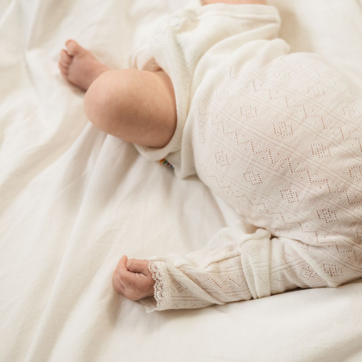 Romper naturel pointelle