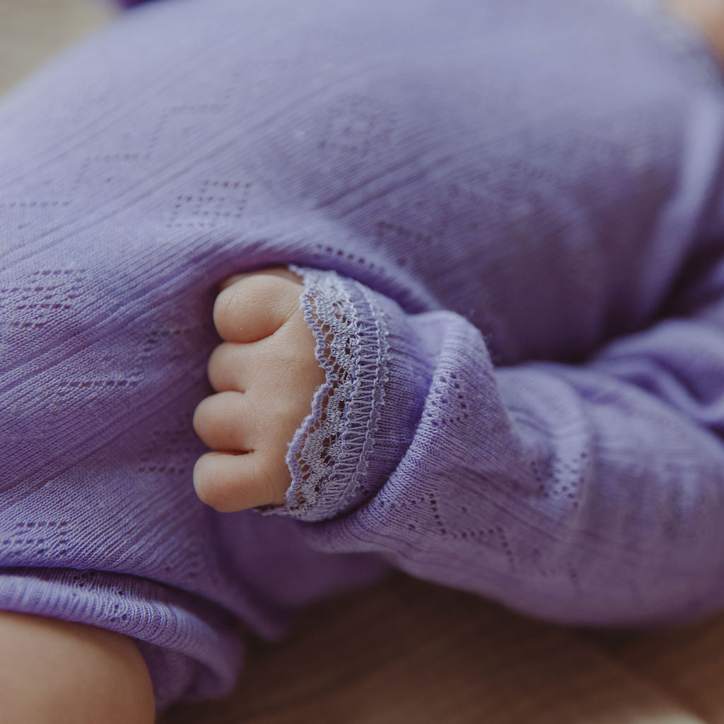 Romper paars pointelle