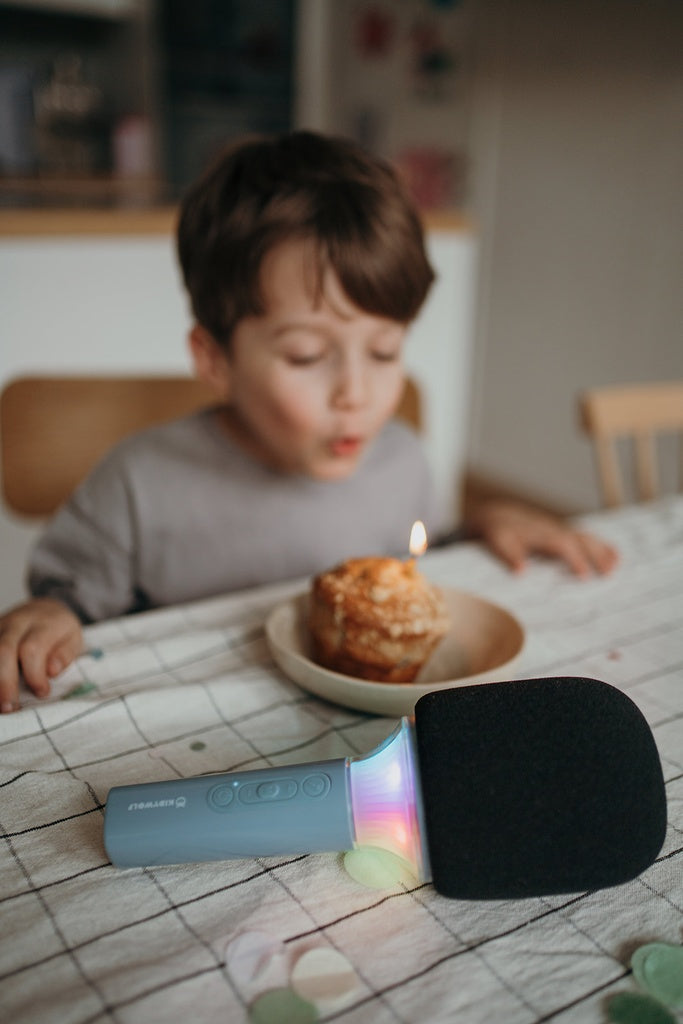 Karaoke microfoon blauw