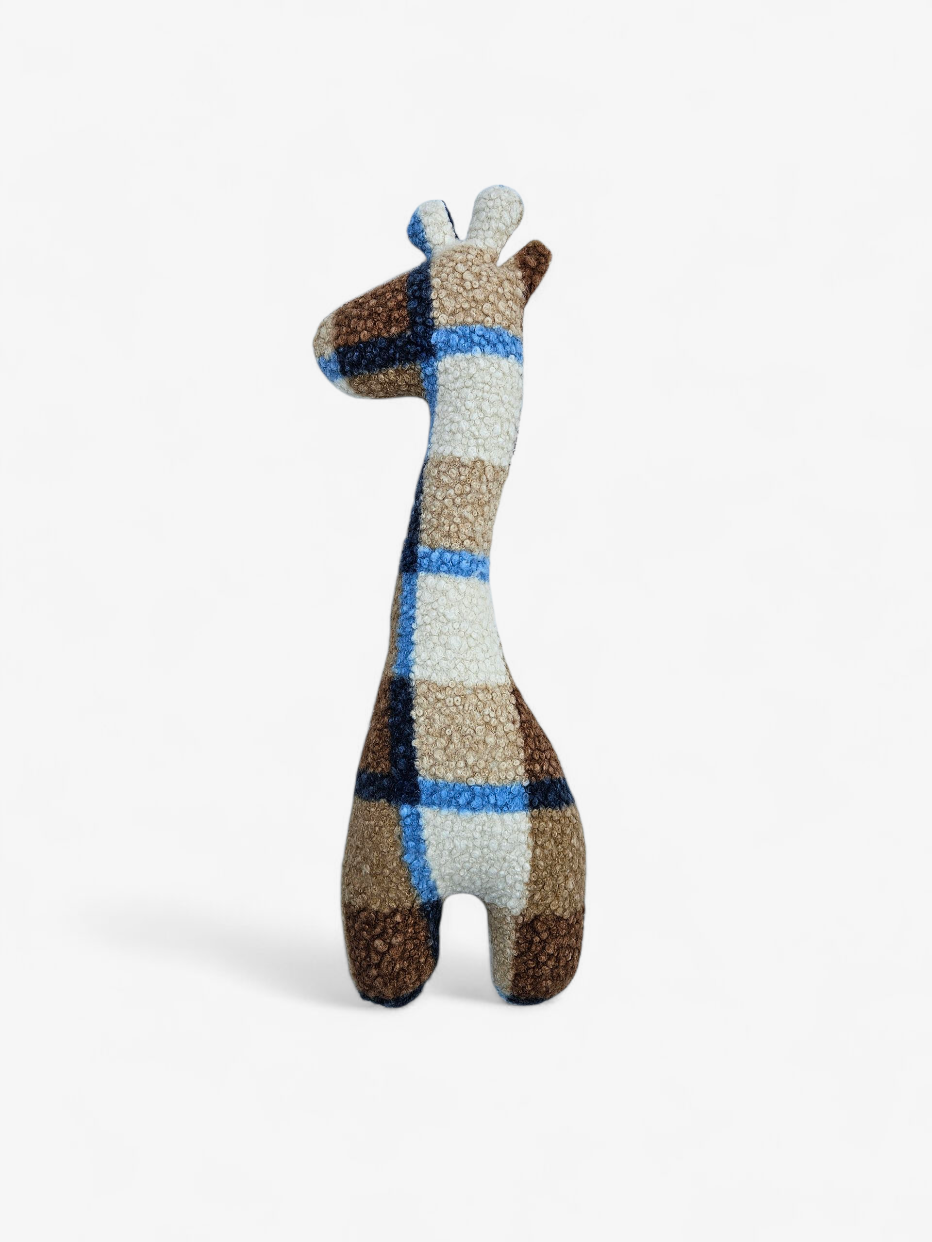 Handgemaakte wollen knuffel girafa