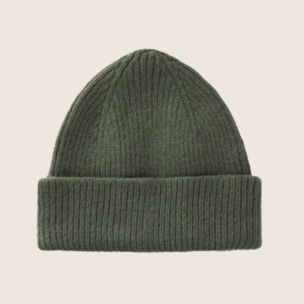 Beanie groen lambswool