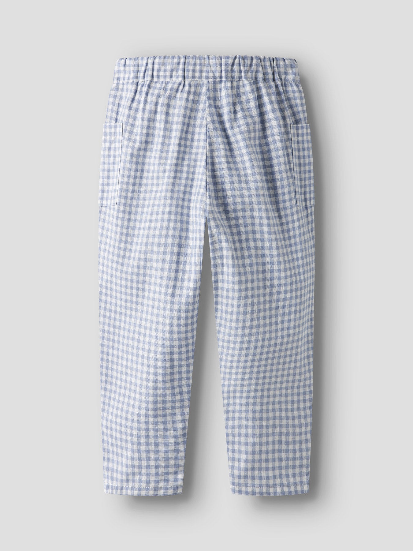 Broek seersucker blauw