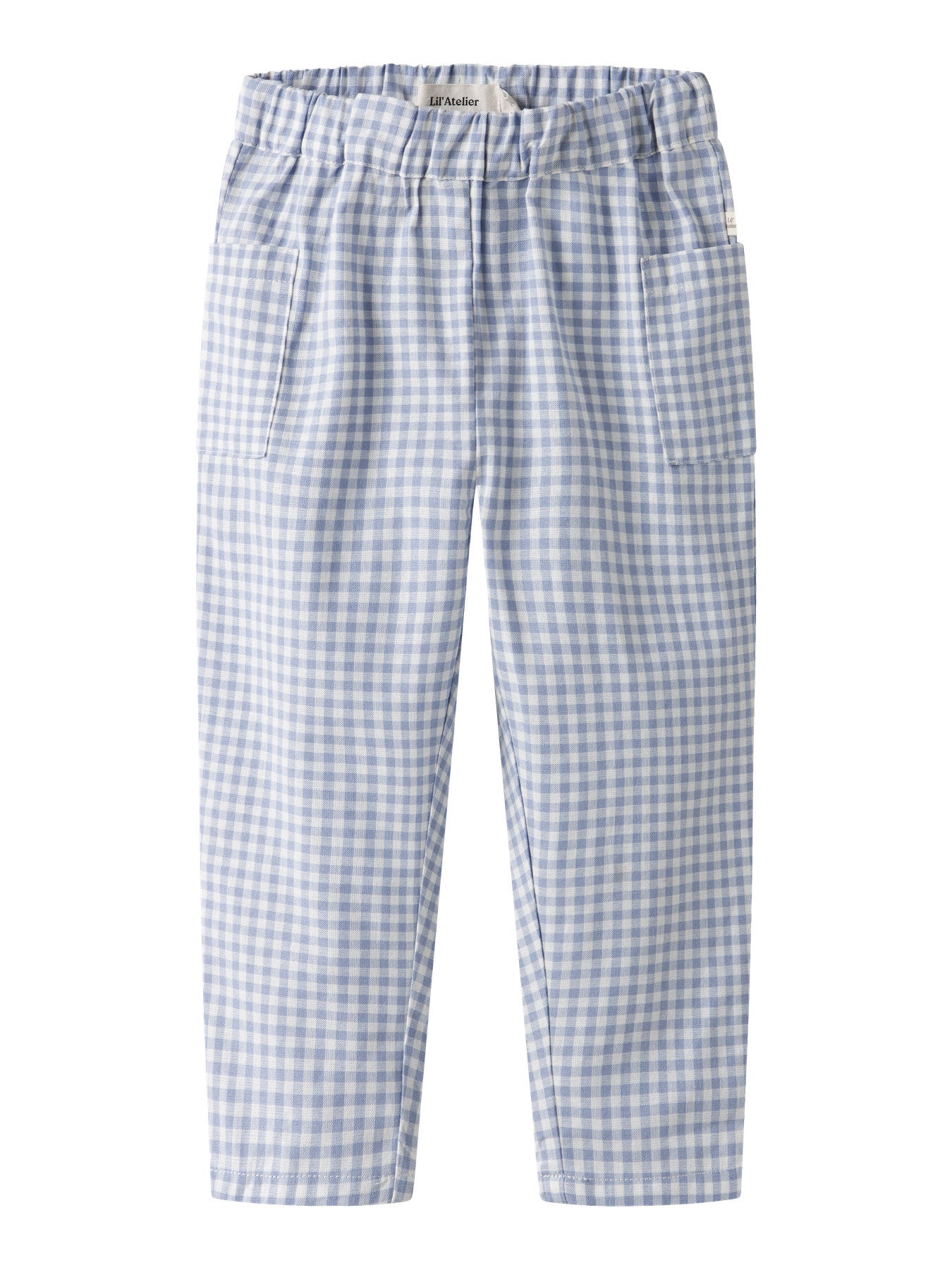 Broek seersucker blauw