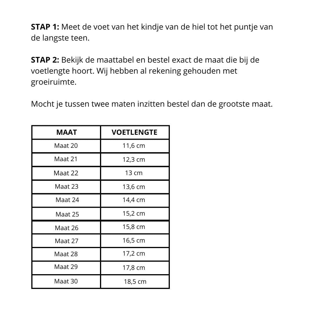 Maattabel Slippers wool walnut