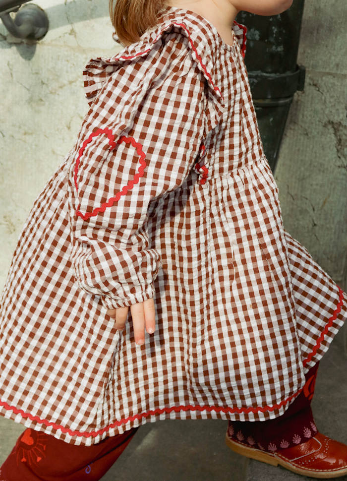 PRE-ORDER Nanette MINI Dress Brown Checks