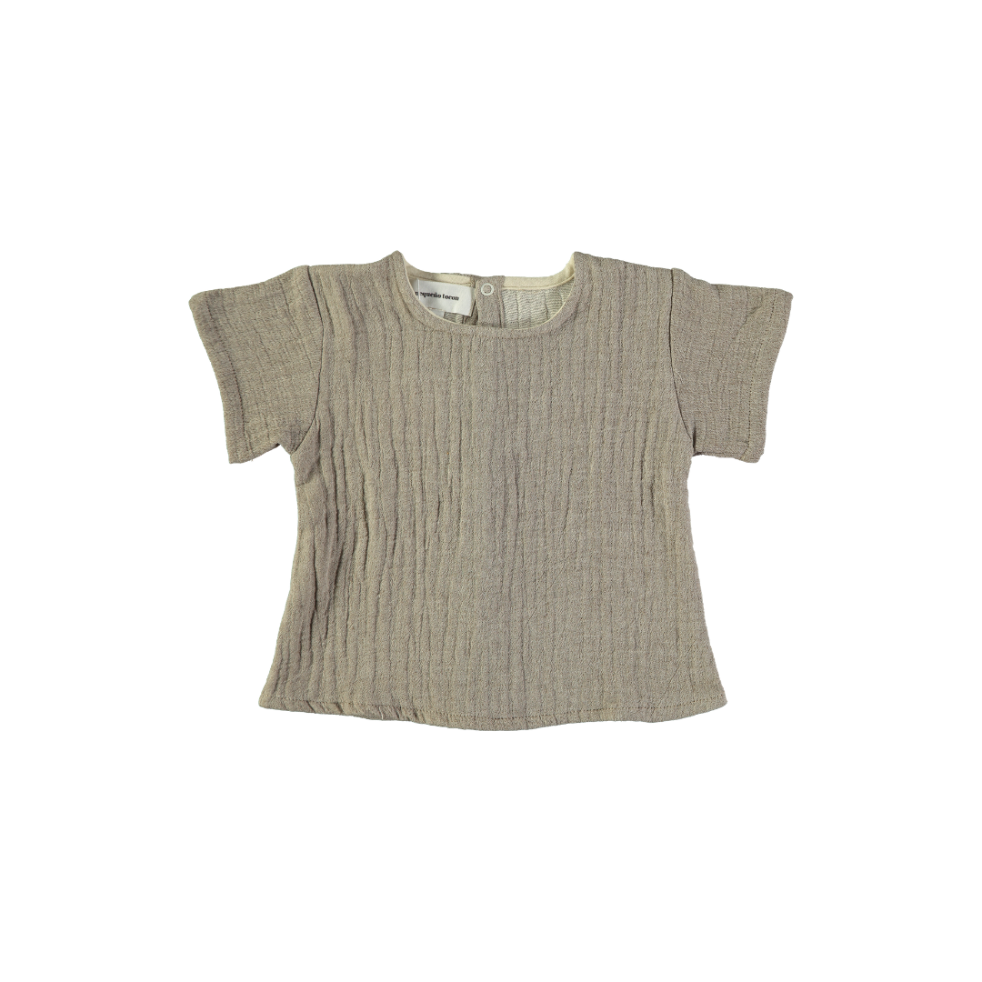 Linnen shirt cacao melange
