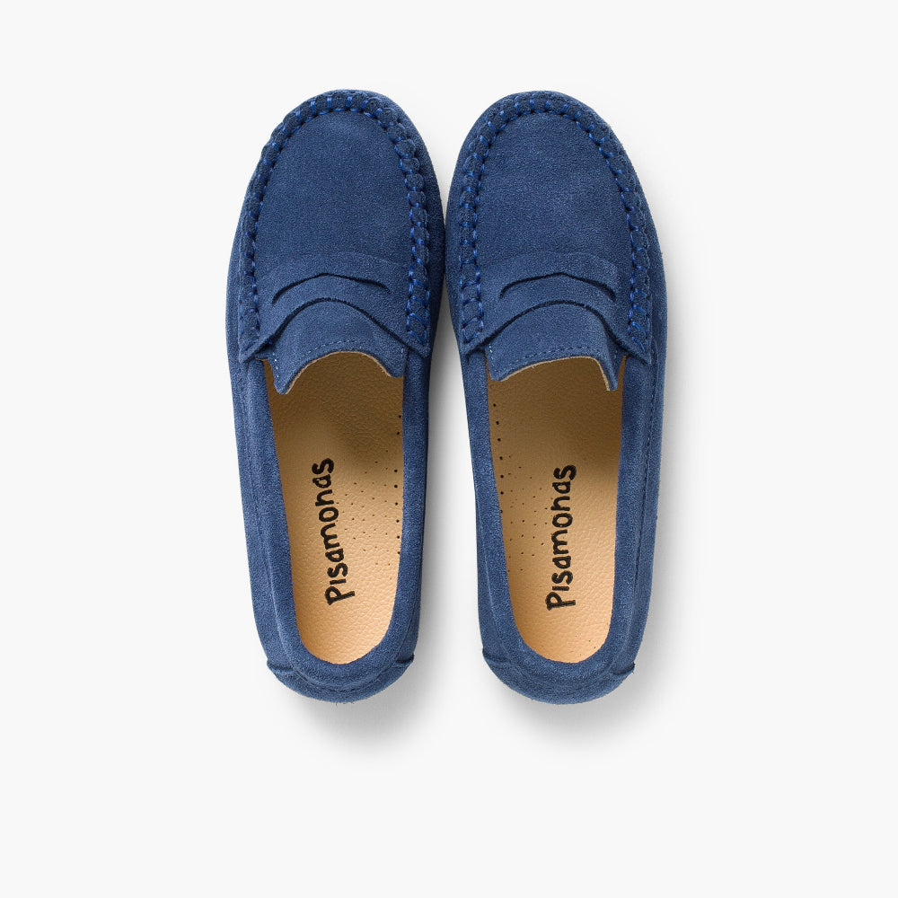 Loafers blue denim