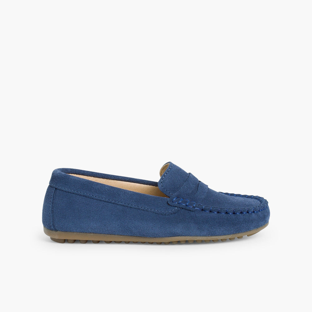 Loafers blue denim
