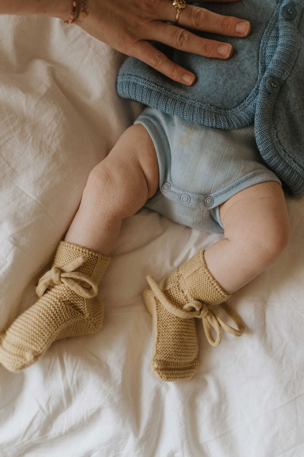 Romper 100% wol blauw