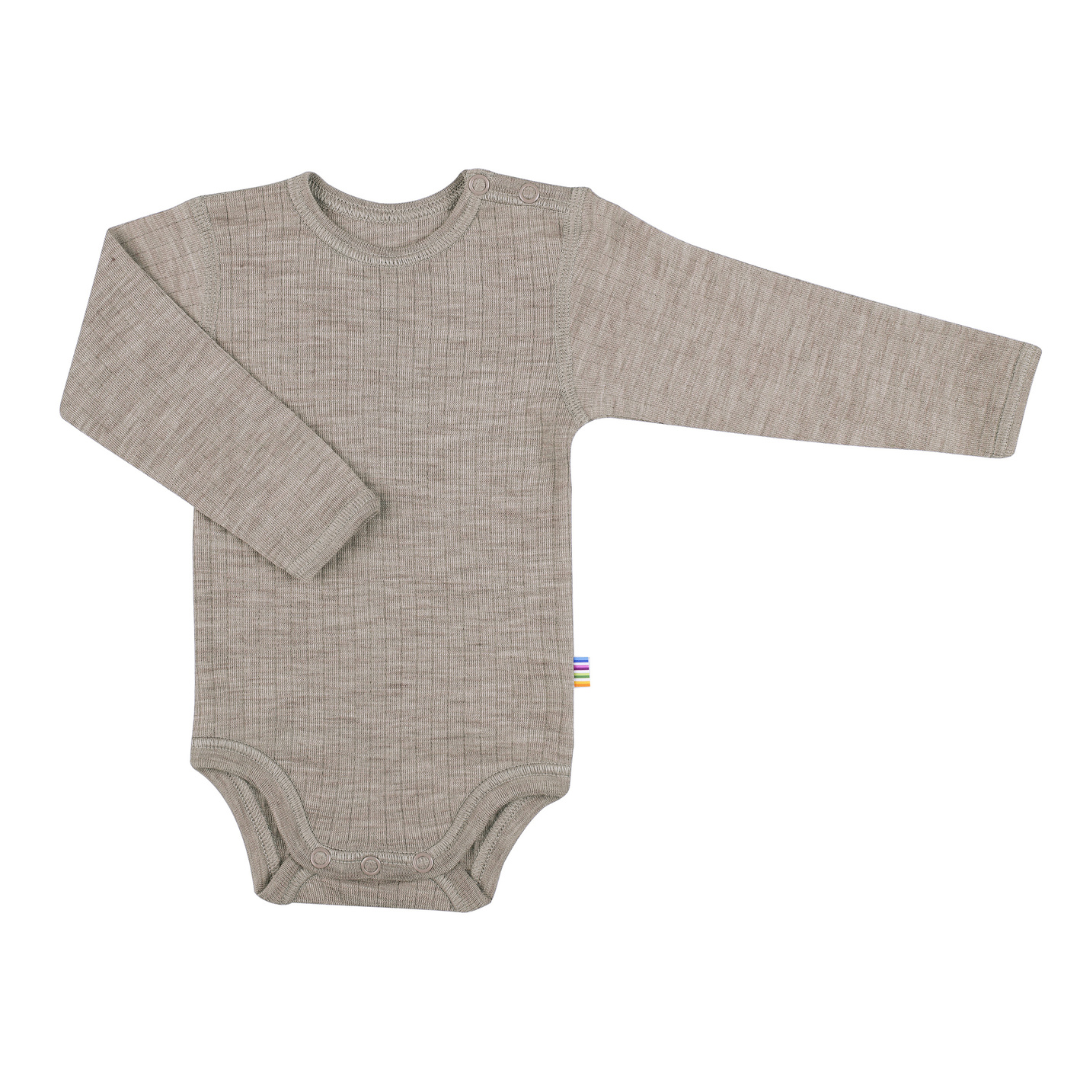 Romper met lange mouwen voor baby's in de kleur bruin / sesam van het merk Joha.