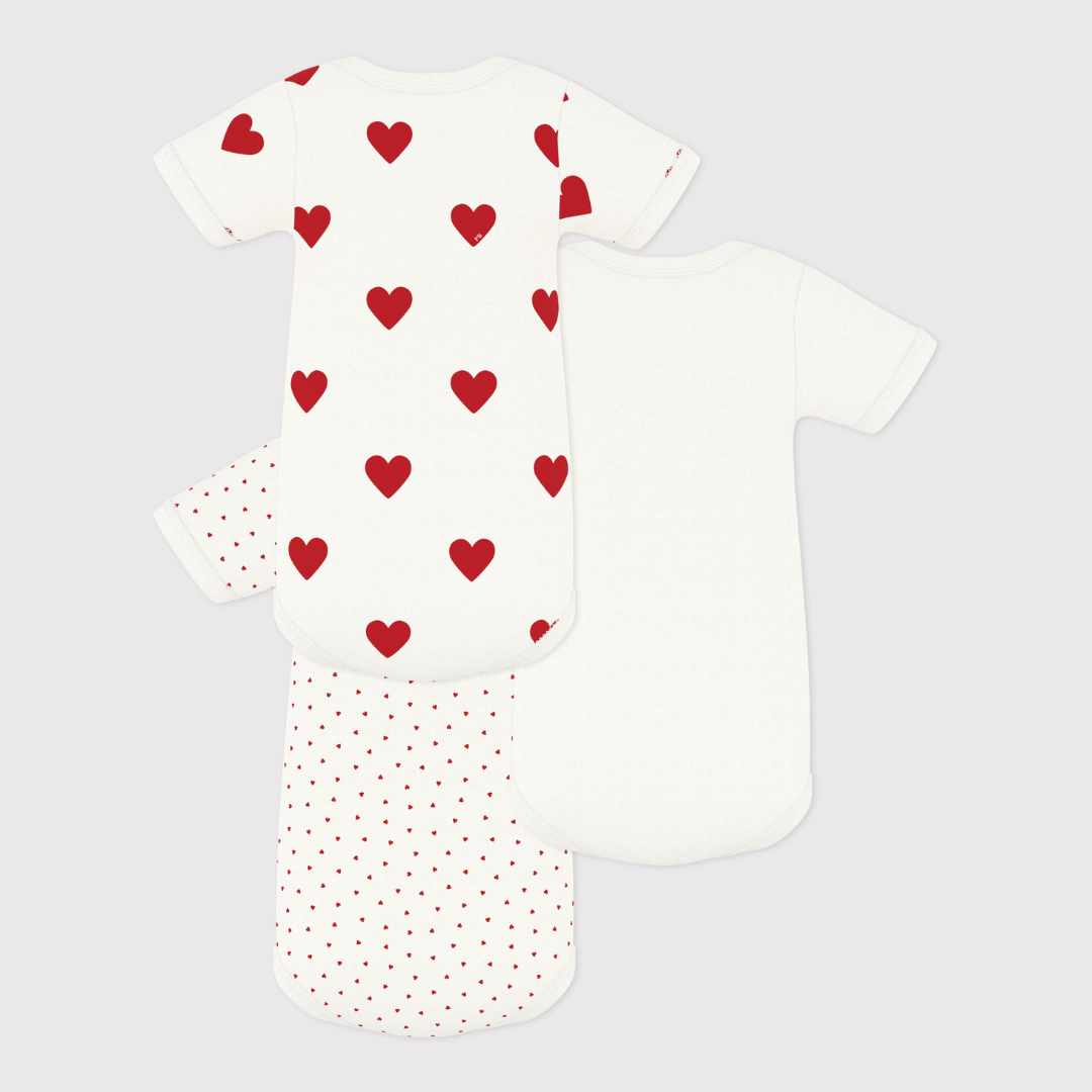 Romper hartjes 3pack SS