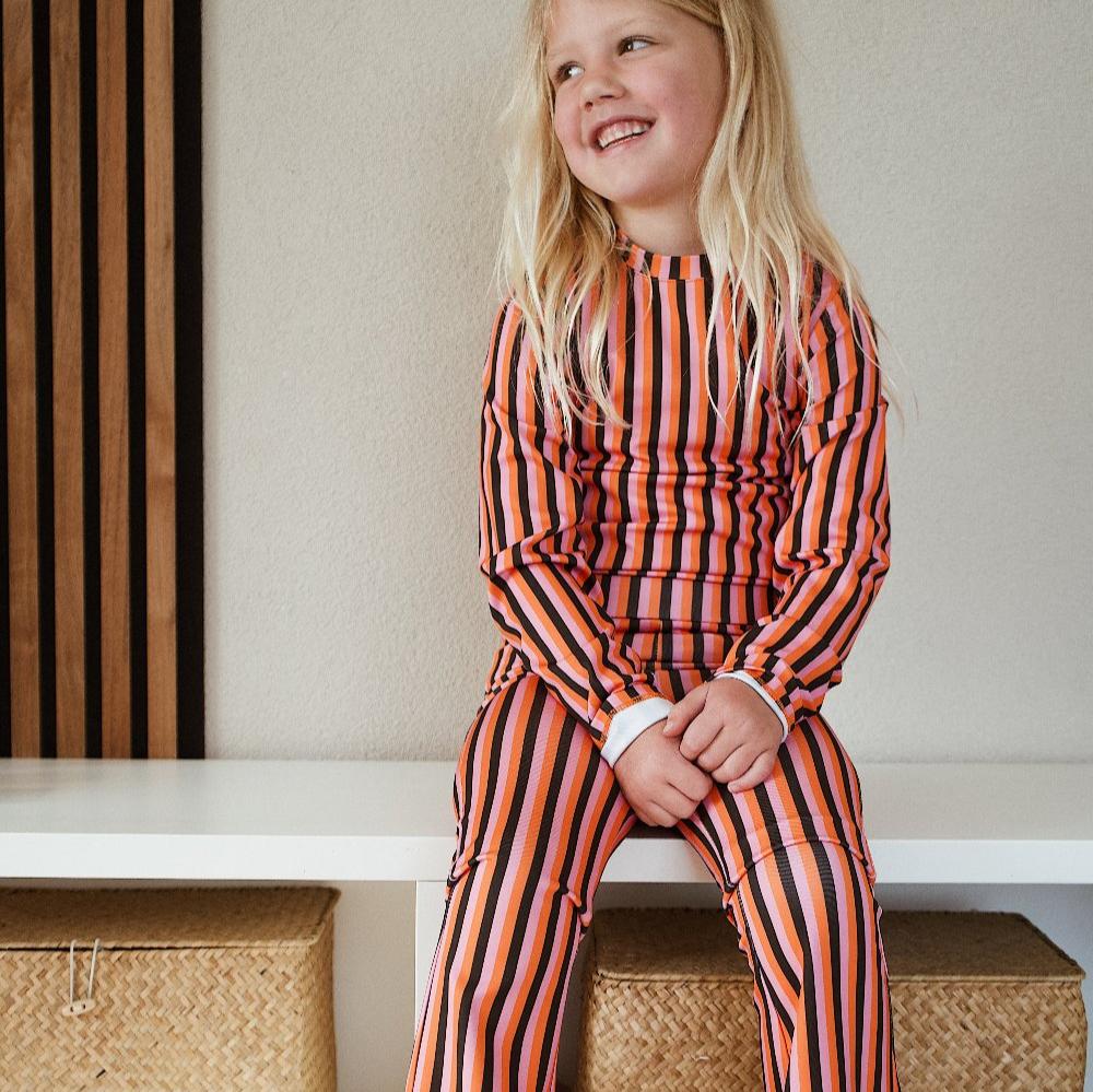 SaltyStitchstripedflaredlegging