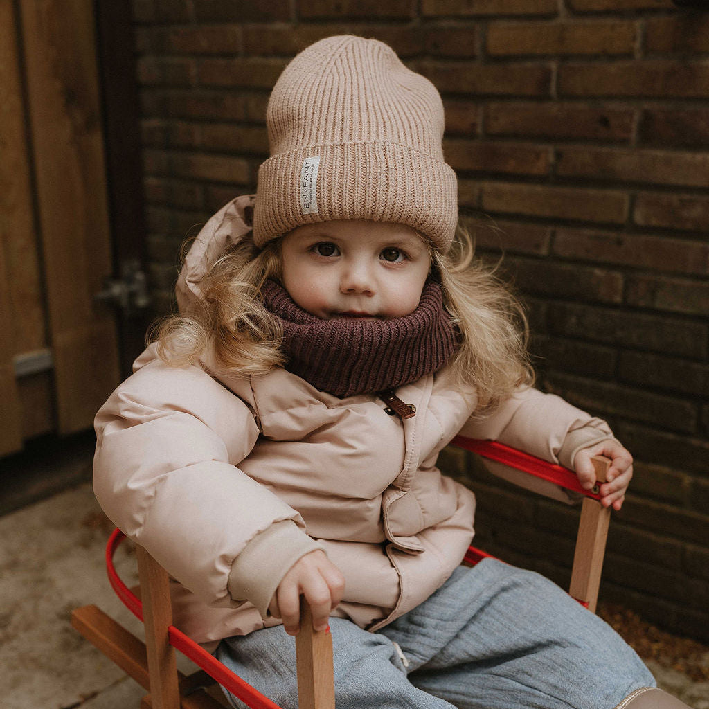 Sjaal wol coffee bean enfant