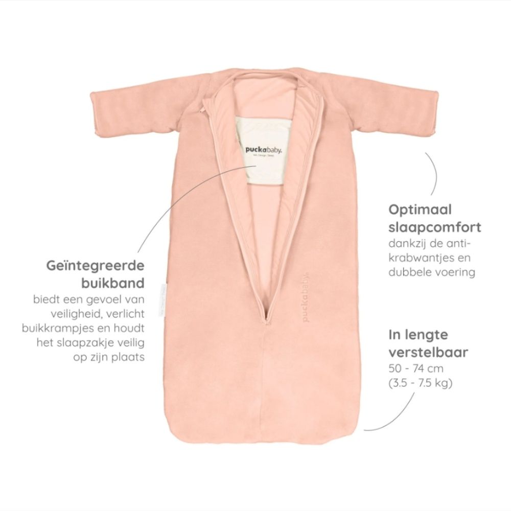 Slaapzak Winter 0-6M Teddy Peach