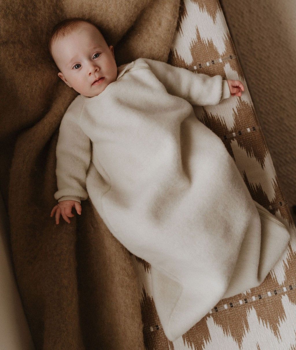 Slaapzak wolfleece naturel voorzijde