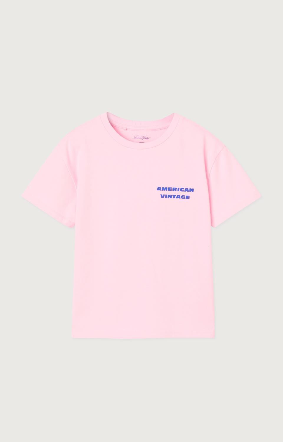 T-Shirt pink vintage voorzijde