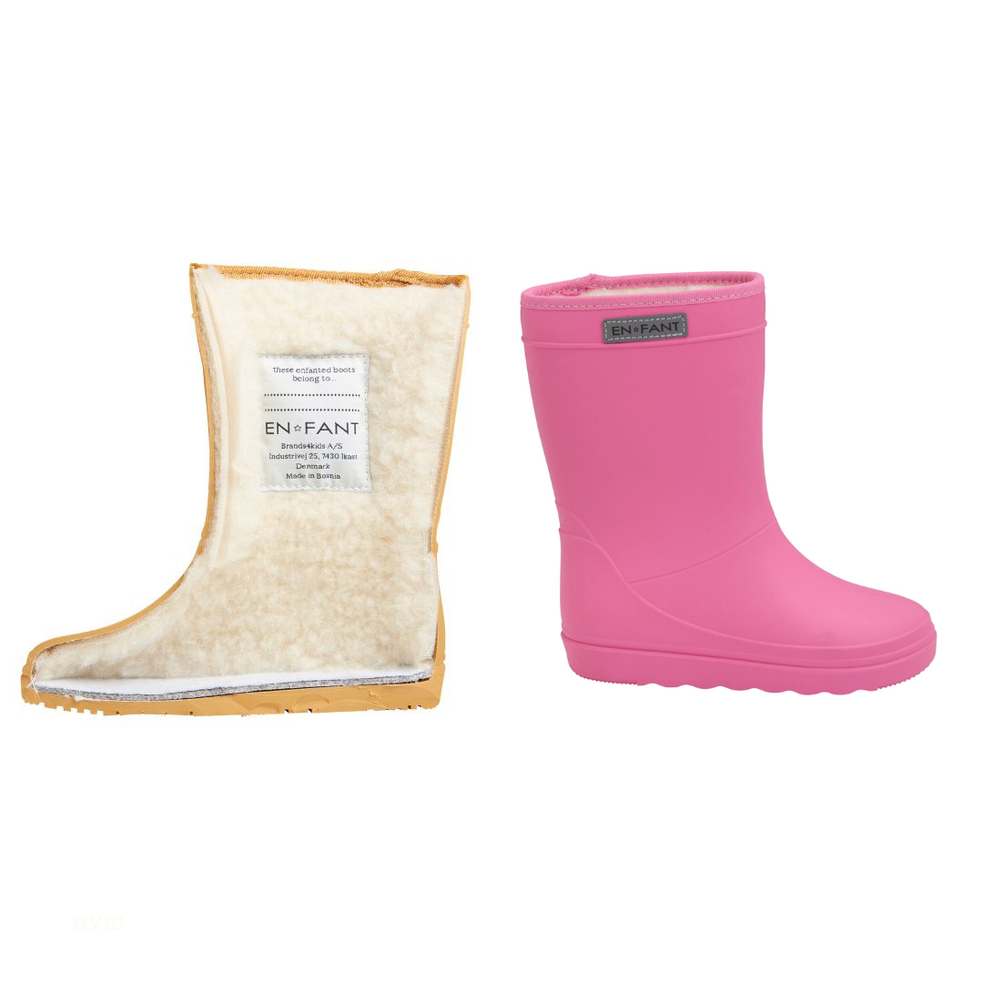 Thermoboots carmine rose Enfant wol gevoerde binnenzijde.