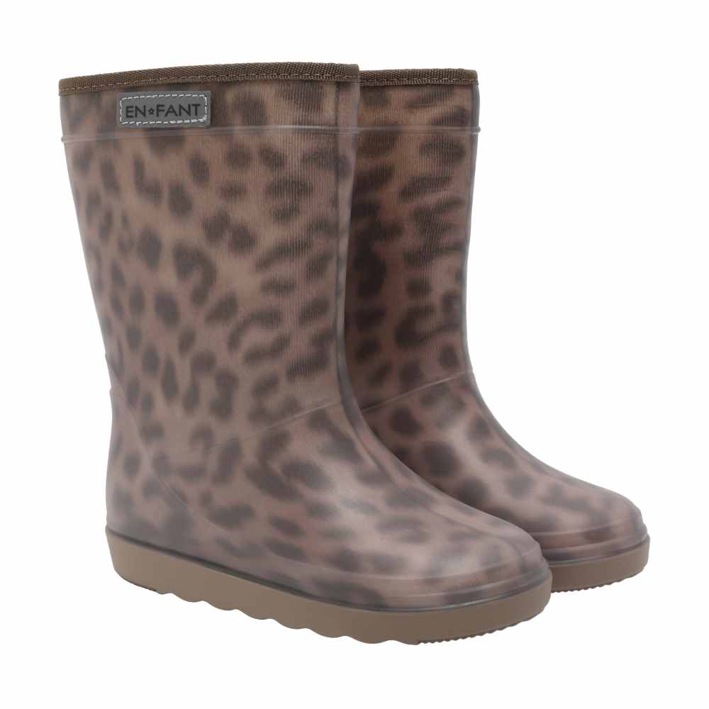 PRE-ORDER Thermoboots leopard pine bark print enfant