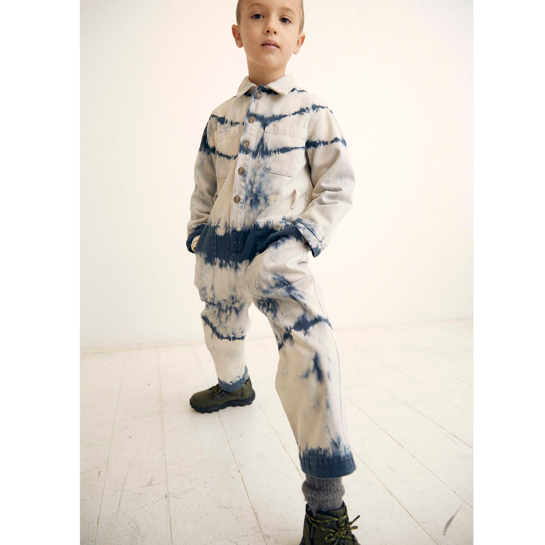 The New Society Vincent overall tiedye