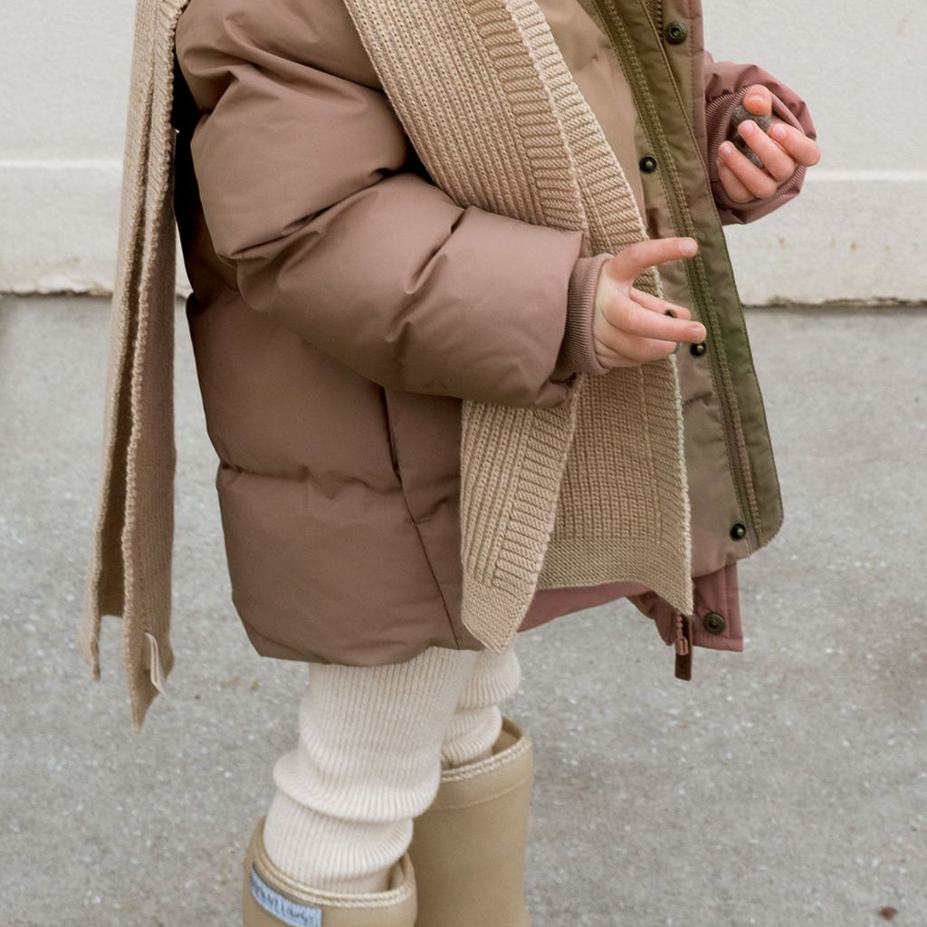 Winterjas unisex beige fungi enfant