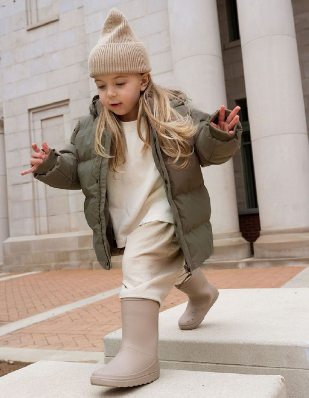 Winterjas kambaba groen enfant