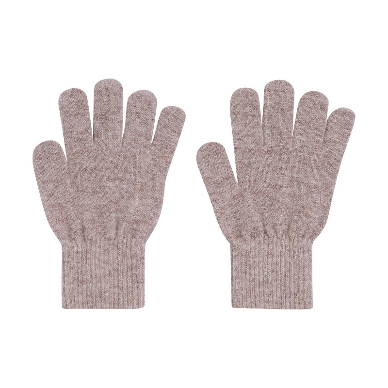 Wollen handschoenen taupe