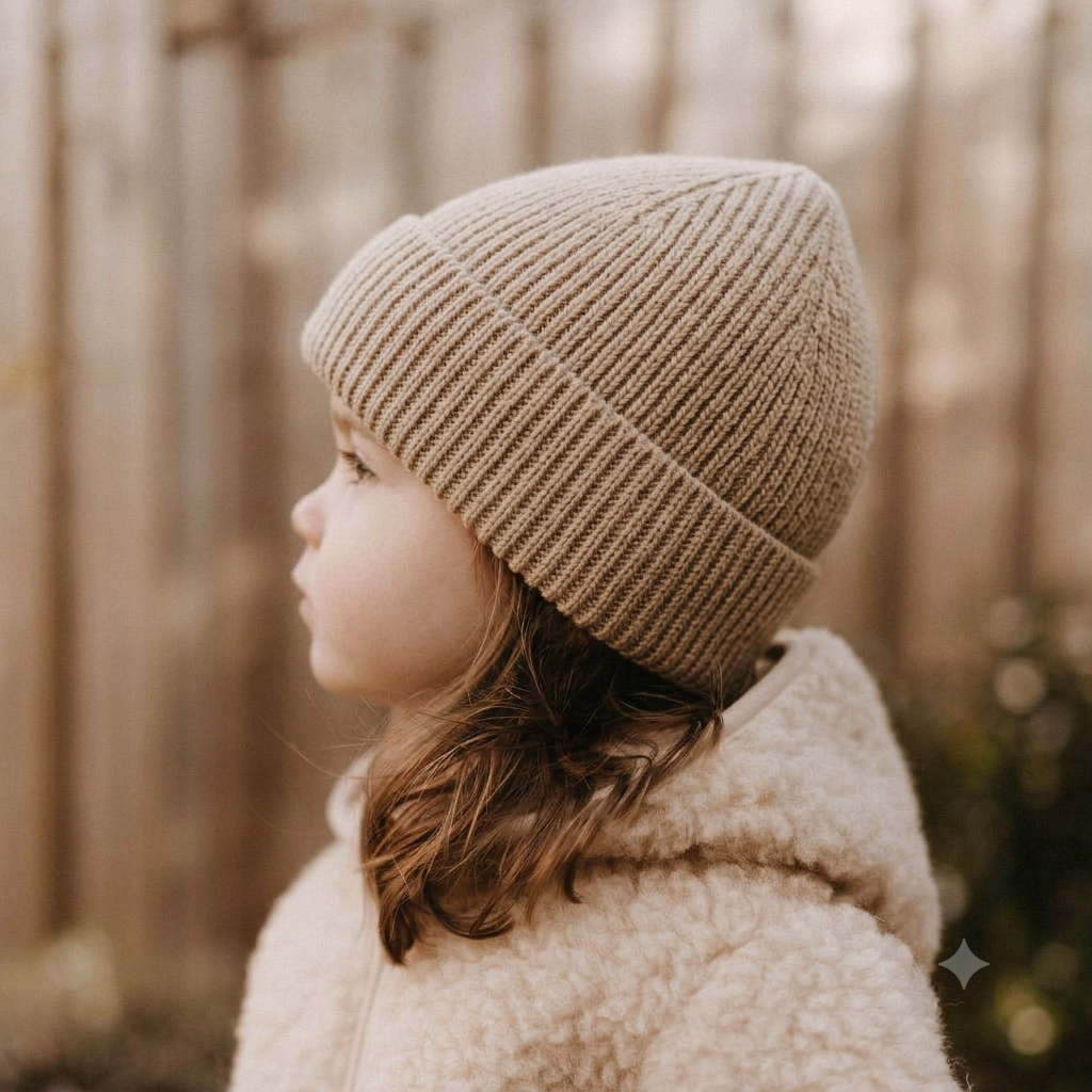 PRE-ORDER Beanie 100% wol sand
