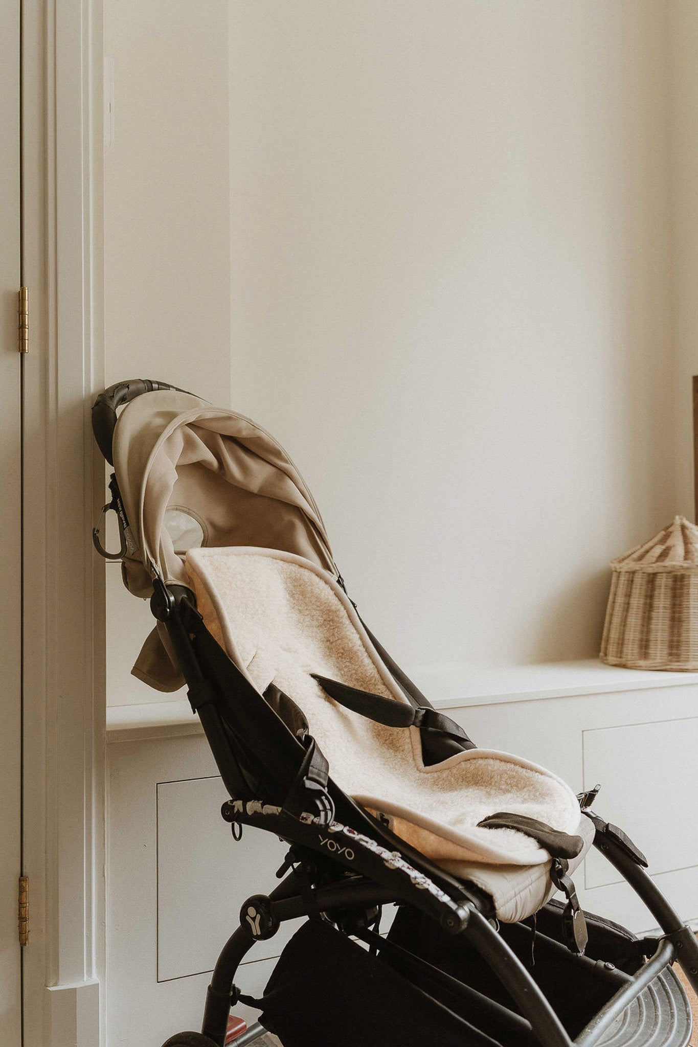 Buggy inleg 100%wol light ecru