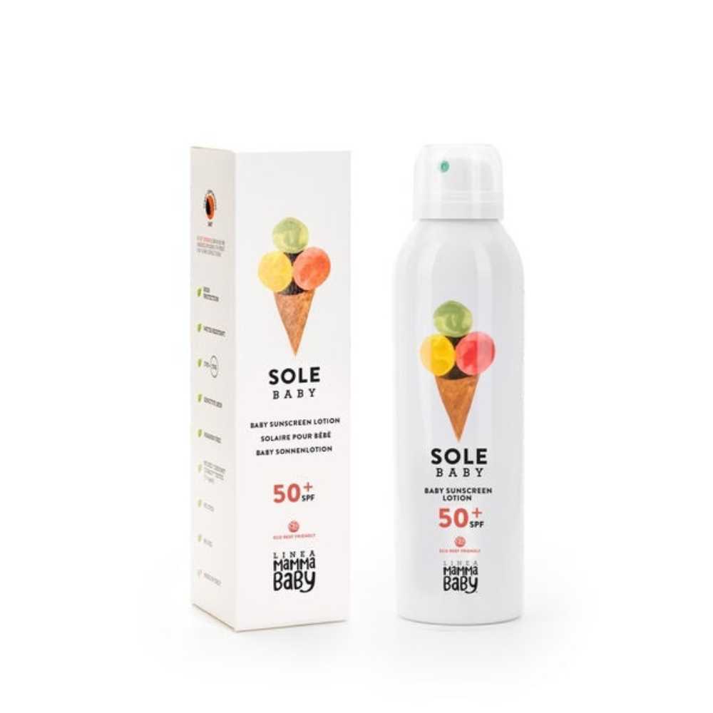 Zonnebrand voor baby's en kinderen SPF50 voor extra goede bescherming tegen de zon.