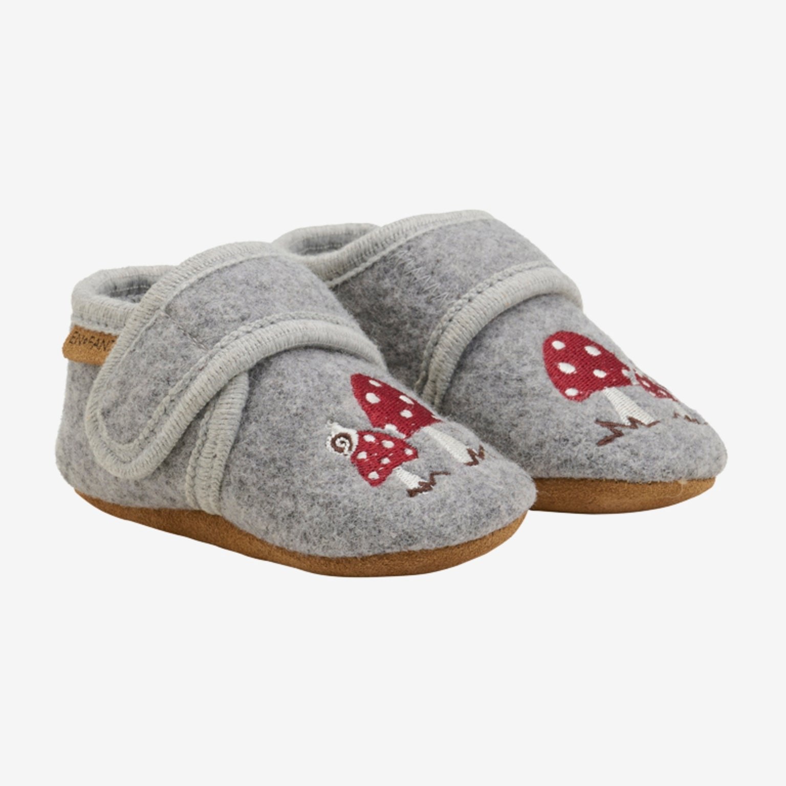 Babyslofjes grijs borduur - Charly's