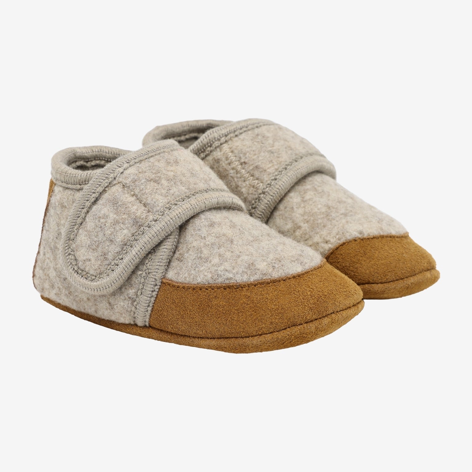 Babyslofjes sand suede rand - Charly's
