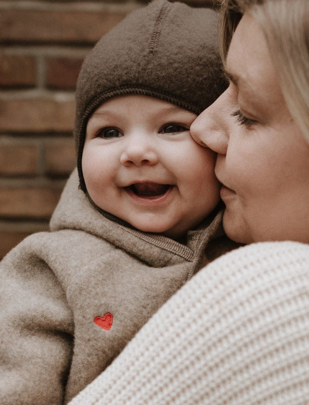 Jasje wolfleece hartjes walnoot limited edition - Charly's