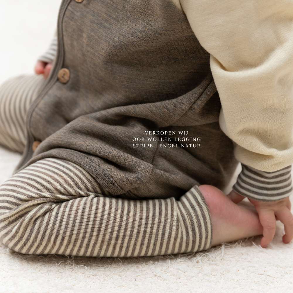 Jasje wolfleece walnoot stripe - Charly's