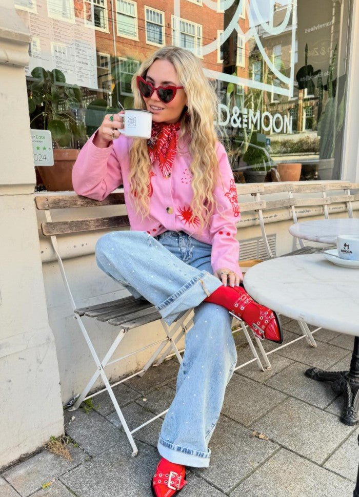 Organic cotton jacket rose - Charly's