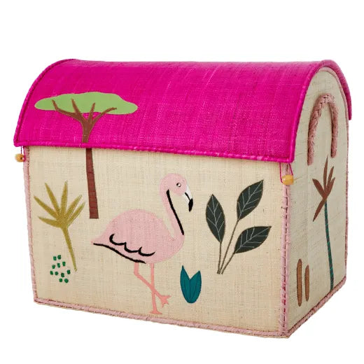 Raffia Storage Box - Jungle Animal Print Large - Charly's